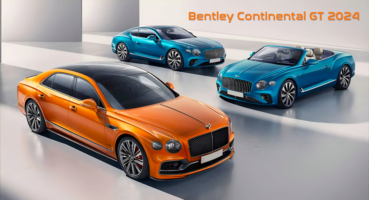 Bentley Continental GT 2024 in a scenic background showcasing its elegant design and luxurious features.